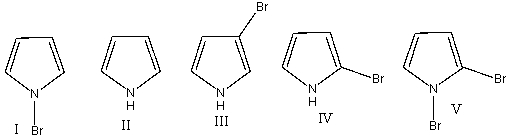 Predict the major product for the following reaction.     A)  I B)  II C)  III D)  IV E)  V