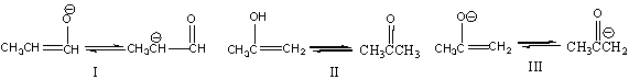 <strong>Which of the following is (are) a keto-enol tautomeric pair(s)?  </strong> A) I B) II C) III D) I & II E) I & III <div style=padding-top: 35px> 