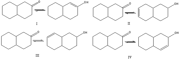 Which of the following is (are)  a keto-enol tautomeric pair(s) ?   A)  I B)  II C)  III D)  IV E)  None of these