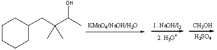 Predict the major product for the following reaction sequence.  