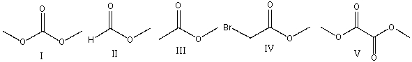 Provide the structure of reactant (X)  for the following reaction.     A)  I B)  II C)  III D)  IV E)  V