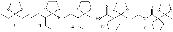 Predict the product for the following reaction sequence.     A)  I B)  II C)  III D)  IV E)  V