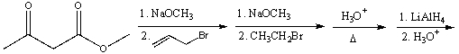 Predict the product for the following reaction sequence.     A)  I B)  II C)  III D)  IV E)  V