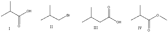 Predict the product for the following reaction sequence.     A)  I B)  II C)  III D)  IV E)  none of these