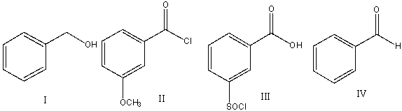 Predict the product for the following reaction.     A)  I B)  II C)  III D)  IV E)  none of these