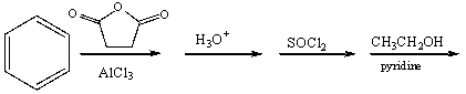 Predict the product for the following reaction sequence.  