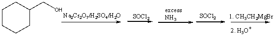 Predict the product for the following reaction sequence.     A)  I B)  II C)  III D)  IV E)  V