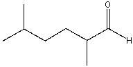 What is the IUPAC name for the following compound?   A)  2,5-dimethyl-6-hexanal B)  2,5-dimethylhexanal C)  1,4-dimethylpentanal D)  1,4-dimethylhexanal E)  none of these