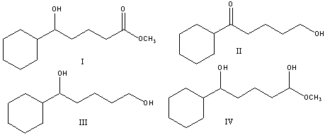 Provide the product of the following reaction.     A)  I B)  II C)  III D)  IV