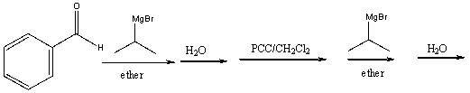 Predict the product for the following reaction sequence:     A)  I B)  II C)  III D)  IV E)  V