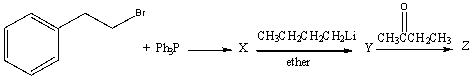 Provide the structures of X, Y and Z in the following reaction sequence.  