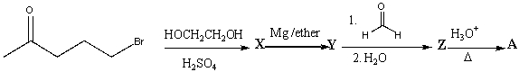 Provide structures of the intermediates and the final product.  