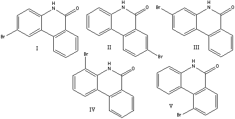 Predict the major product for the following reaction.     A)  I B)  II C)  III D)  IV E)  V