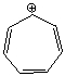 Using a Frost circle, draw the molecular orbital energy diagram for the tropylium cation   and predict if it is aromatic.