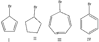 Which one of the following compounds will undergo the fastest S<sub>N</sub>1 reaction? Explain your choice.  