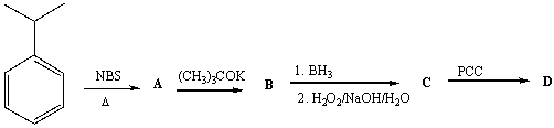 Provide the structures of the intermediate and final products in the following reaction sequence.  