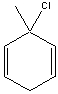 What is the IUPAC name for the following compound?   A)  1-chloro-1-methyl-2,5-cyclohexadiene B)  3-chloro-3-methyl-1,4-cyclohexadiene C)  6-chloro-6-methyl-1,4-cyclohexadiene D)  2-chloro-2-methyl-1,3-cyclohexadiene E)  None of these