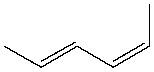 What is the IUPAC name for the following compound?   A)  (2E, 4Z) -2,4-hexadiene B)  (2E, 4Z) -1,4-dimethyl-1,3-butadiene C)  (2Z, 4Z) -1,4-dimethyl-1,3-butadiene D)  (2Z, 4Z) -2,4-hexadiene E)  None of these