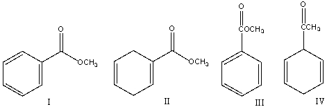 Predict the product for the following Diels-Alder reaction.     A)  I B)  II C)  III D)  IV E)  None of these