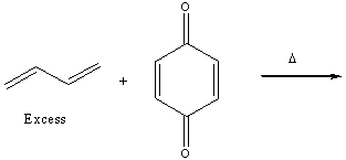 Predict the product for the following Diels-Alder reaction.  