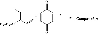 Compound A is one of the intermediate products in the synthesis of the corticoid hormone cortisone. Provide the structure of compound A.  