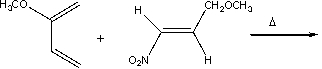 Predict the major product for the following Diels-Alder reaction.  