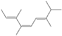  Use Woodward-Fieser rules to estimate the  \lambda <sub>max</sub> for the following compound.   