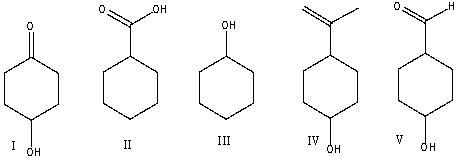 Which one of the following compounds is consistent with the following IR spectrum?   SDBS: National Institute of Advanced Industrial Science and Technology   A)  I B)  II C)  III D)  IV E)  V