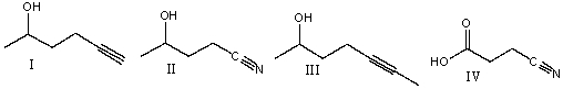 Which one of the following compounds is consistent with the following IR spectrum?   SDBS: National Institute of Advanced Industrial Science and Technology   A)  I B)  II C)  III D)  IV E)  V