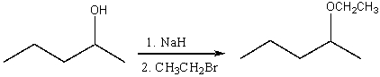 For the following reaction, which of the following change(s)  in the IR spectrum is consistent with conversion of the reactant to the product?   A)  absorption at 3200-3600 cm<sup>-1</sup> should disappear B)  absorption at 3200-3600 cm<sup>-1</sup> and 1100 cm<sup>-1</sup> should disappear C)  absorption at 1100 cm<sup>-1</sup> should disappear, a new absorption at 3100 cm<sup>-1</sup> should appear D)  absorption at 1650 cm<sup>-1</sup> should disappear, a new absorption at 3300 cm<sup>-1</sup> should appear. E)  none of these