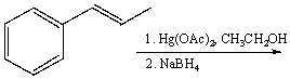 . Predict the product for the following reaction.  