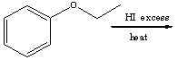 Predict the product(s)  for the following reaction.   A)  ethanol + phenol B)  phenol + iodoethane C)  iodobenzene + ethanol D)  iodobenzene + iodoethane E)  none of these
