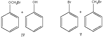 Predict the product(s)  for the following reaction.       A)  I B)  II C)  III D)  IV E)  V