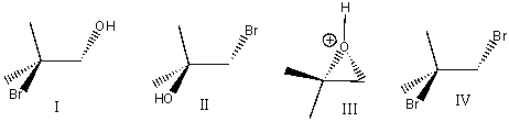 Predict the product(s)  for the following reaction.     A)  I B)  II C)  III D)  IV E)  none of these