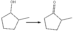 For the following conversion, identify if the starting material has been oxidized, reduced or neither. Explain your answer.  