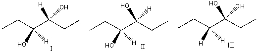 Predict the product(s)  for the following reaction sequence.     A)  I B)  II C)  III D)  Both I & II E)  None of these