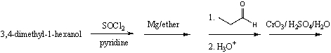 Predict the product, for the following reaction sequence,     A)  I B)  II C)  III D)  IV E)  V