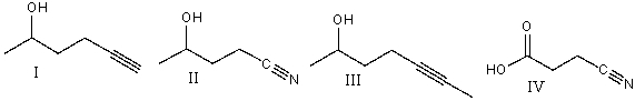 Which one of the following compounds is consistent with the following IR spectrum?   SDBS: National Institute of Advanced Industrial Science and Technology   A)  I B)  II C)  III D)  IV E)  V