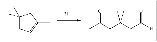 For the transformation shown, select the most appropriate reagent(s)  to effect the change.   A)  1)  OsO<sub>4</sub>; 2)  NaHSO<sub>3</sub>, H<sub>2</sub>O B)  1)  Hg(OAc) <sub>2</sub>, H<sub>2</sub>O; 2)  NaBH<sub>4</sub> C)  1)  RCO<sub>3</sub>H; 2)  H<sub>3</sub>O<sup>+</sup> D)  H<sub>2</sub>SO<sub>4</sub>, H<sub>2</sub>O E)  1)  O<sub>3</sub>; 2)  DMS
