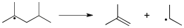 Which term most accurately describes the process shown below?   A)  coupling B)  elimination C)  halogen abstraction D)  hydrogen abstraction E)  homolytic cleavage