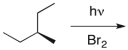 Which of the following is the correct name for the major product of the following reaction?   A)  (R) -3-bromo-3-ethylbutane B)  (S) -3-bromo-3-ethylbutane C)  (R) -3-bromo-3-methylpentane D)  (S) -3-bromo-3-methylpentane E)  3-bromo-3-methylpentane