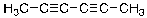 For the molecule below, known as 2,4-hexadiyne, which of the following describes the orbital overlap of the C3-C4 sigma bond?   A)  sp-sp B)  sp<sup>2</sup>-sp<sup>2</sup> C)  sp<sup>3</sup>-sp<sup>3</sup> D)  p-p E)  sp<sup>3</sup>-sp