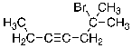 What is the IUPAC name for the molecule shown below?   A)  6-bromo-3-octyne B)  6-bromo-6-methyl-3-heptyne C)  2-bromo-2-methyl-4-heptyne D)  6-bromo-6,6-dimethyl-3-hexyne E)  2-bromo-4-octyne