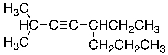 What is the IUPAC name for the molecule shown below?   A)  2-methyl-5-propyl-3-heptyne B)  5-ethyl-2-methyl-3-octyne C)  1-isopropyl-3-ethyl-1-hexyne D)  6-methyl-3-propyl-4-heptyne E)  4-ethyl-7-methyl-5-octyne
