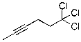 What is the IUPAC name for the molecule shown below?   A)  1,1,1-trichloro-4-hexyne B)  4,4,4-trichloro-1-butyne C)  1,1,1-trichloro-2-butyne D)  5,5,5-trichloro-2-pentyne E)  6,6,6-trichloro-2-hexyne