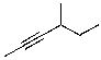 What is the IUPAC name for the molecule shown below?   A)  4-ethyl-2-pentyne B)  2-ethyl-3-pentyne C)  3-methyl-4-hexyne D)  4-methyl-2-hexyne E)  sec-Butylpropyne