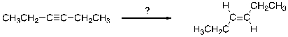 Select the reagent(s)  expected to accomplish the transformation shown below.   A)  H<sub>2</sub>, Pd B)  H<sub>2</sub>, Lindlar's catalyst C)  Na, NH<sub>3</sub>(l)  D)  A or B E)  B or C