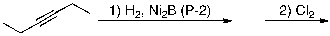 What is the final major product expected for the following reaction sequence?   A)  (R) -3-chlorohexane B)  (S) -3-chlorohexane C)  meso-3,4-dichlorohexane D)  (±) -3,4-dichlorohexane E)  2,3-dichloro-3-hexene