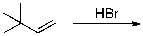 The expected major product(s)  of HBr addition to the alkene shown would be:   A)    B)    C)    D)    E)   