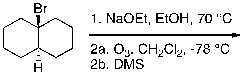 What is the expected major product of the following reaction sequence?   A)    B)    C)    D)    E)   